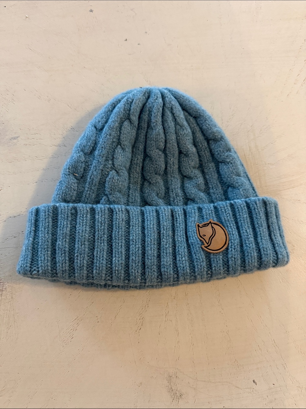 Fjallraven Teal Knit Wool Blend Beanie One Size Unisex